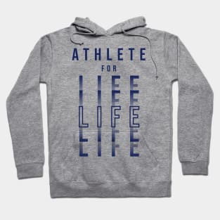 ATHLETE FOR LIFE | Minimal Text Aesthetic Streetwear Unisex Design for Fitness/Athletes | Shirt, Hoodie, Coffee Mug, Mug, Apparel, Sticker, Gift, Pins, Totes, Magnets, Pillows Hoodie